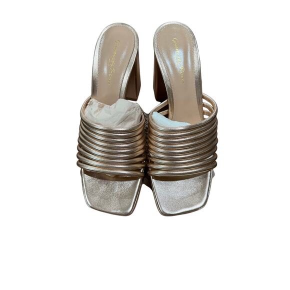 Gianvito Rossi Lena Mule 85 Metallic Nappa Leather sz. 37.5 EU - Picture 5 of 10